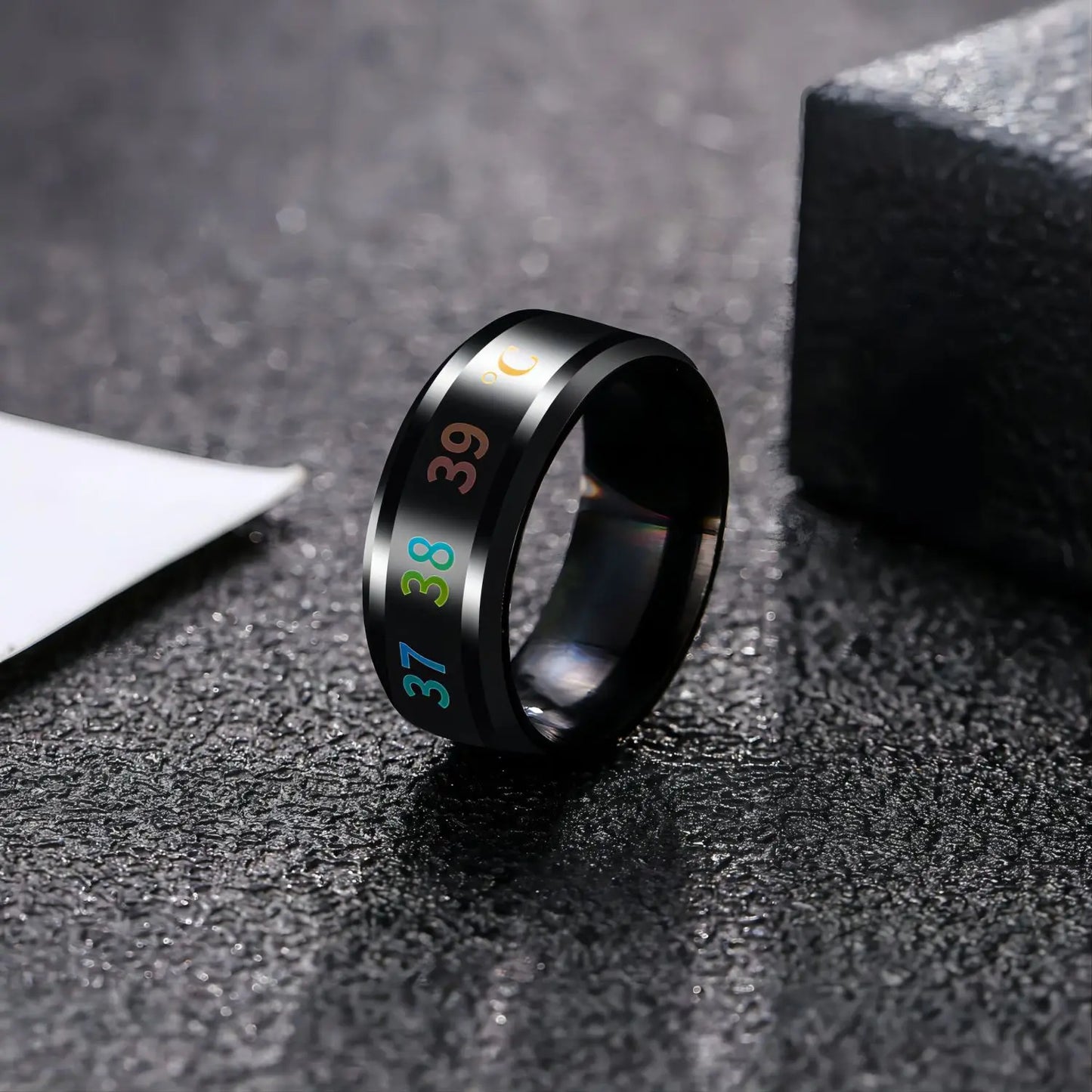 Titanium Steel Mood Temperature Sensitive Ring Waterproof