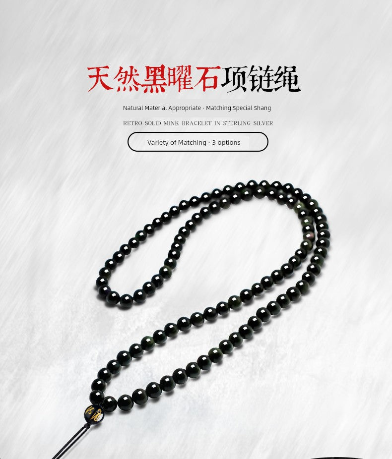 Hetian Jade Clavicle Chain Agilawood National Style Jewelry