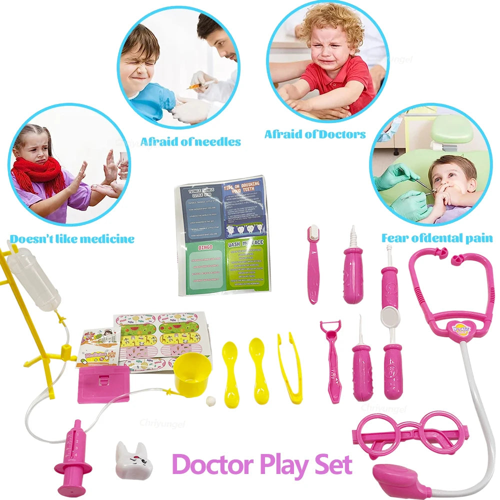 Kids Doctor Play Set 30PCS Medical Dentist Stethoscope