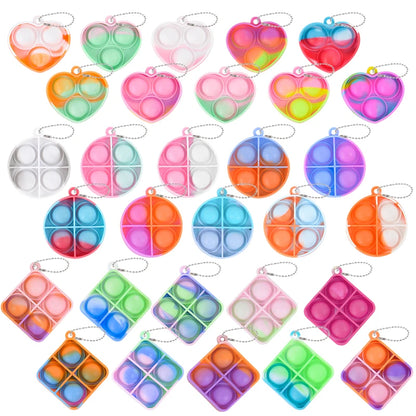 10/20pcs Mini Pop Keychain Sensory Fidget Party Favor