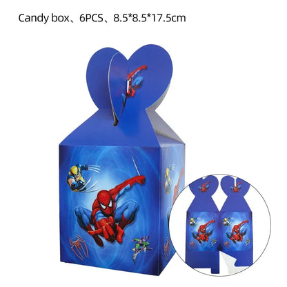 Spider-Man Party Cups Popcorn Boxes Candy Tableware