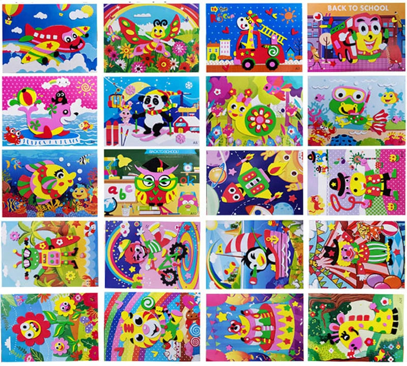 Kids 3D EVA Foam Stickers Animal Puzzle Educational Toy