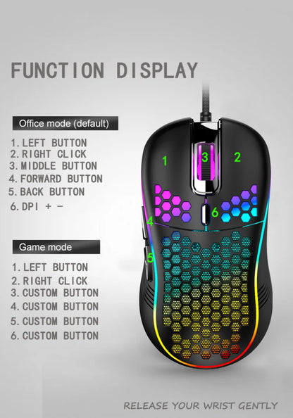 USB Wired Gaming Mouse – 7200DPI Adjustable