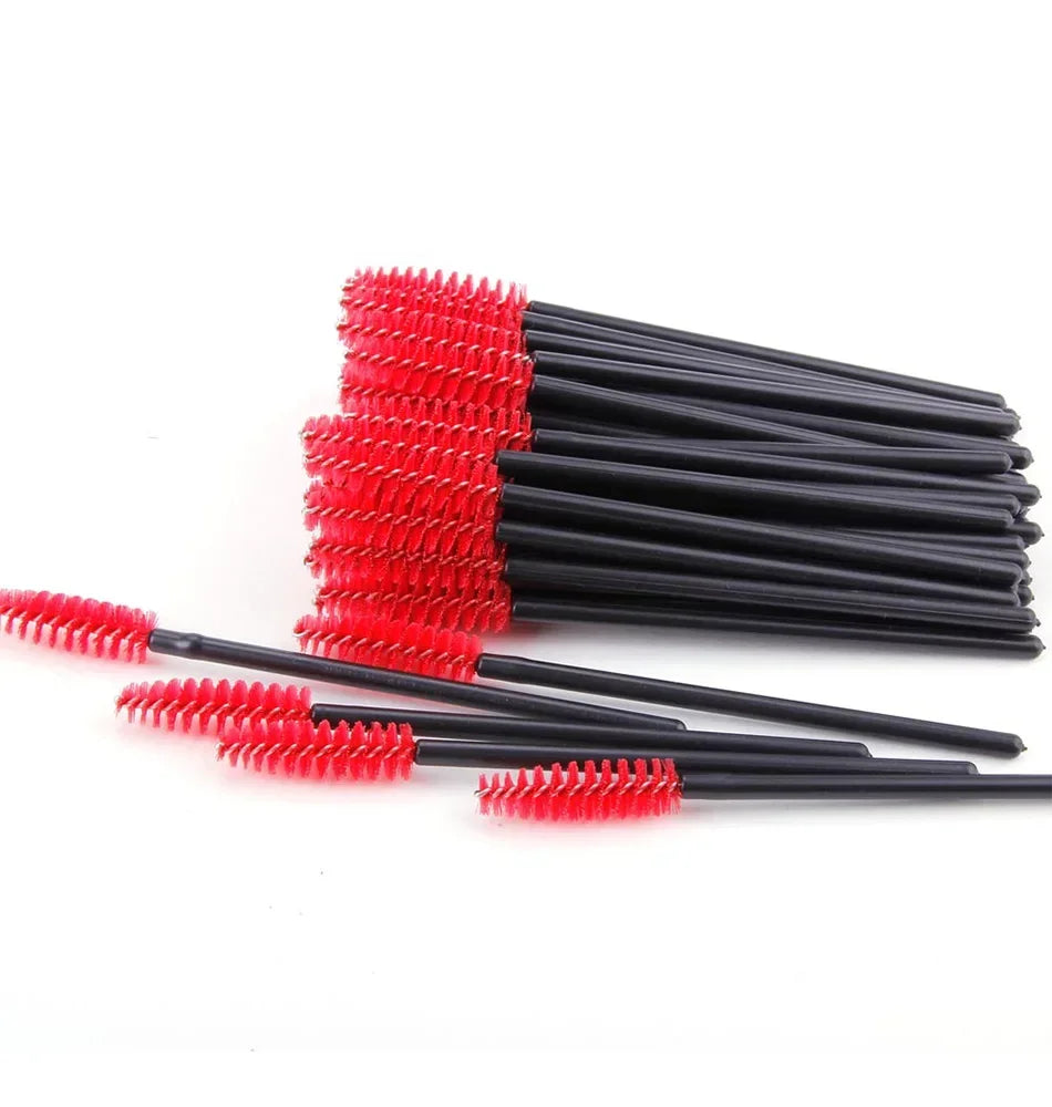 50/100Pcs Disposable Eyebrow Mascara Wands Eyelash Brush