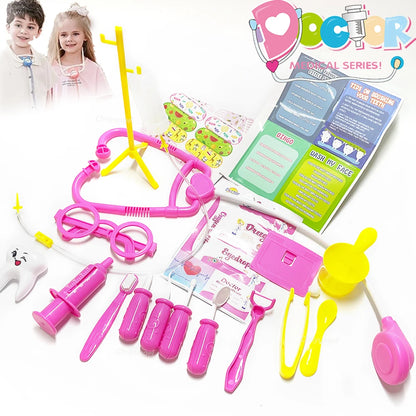 Kids Doctor Play Set 30PCS Medical Dentist Stethoscope