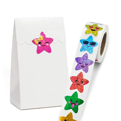 Colorful Star Stickers Holographic DIY School Rewards