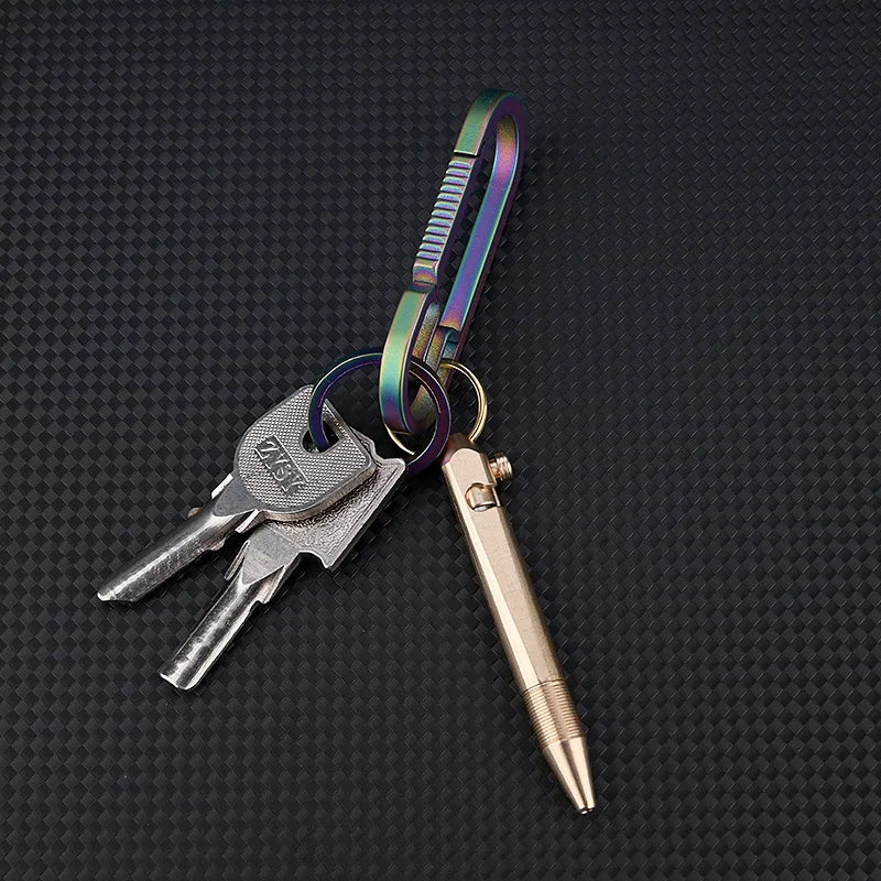 MINI Brass Pen Keychain EDC Portable Signature Ballpoint