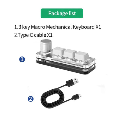 Macro RGB Mini Mechanical Keyboard Custom Knob Keypad