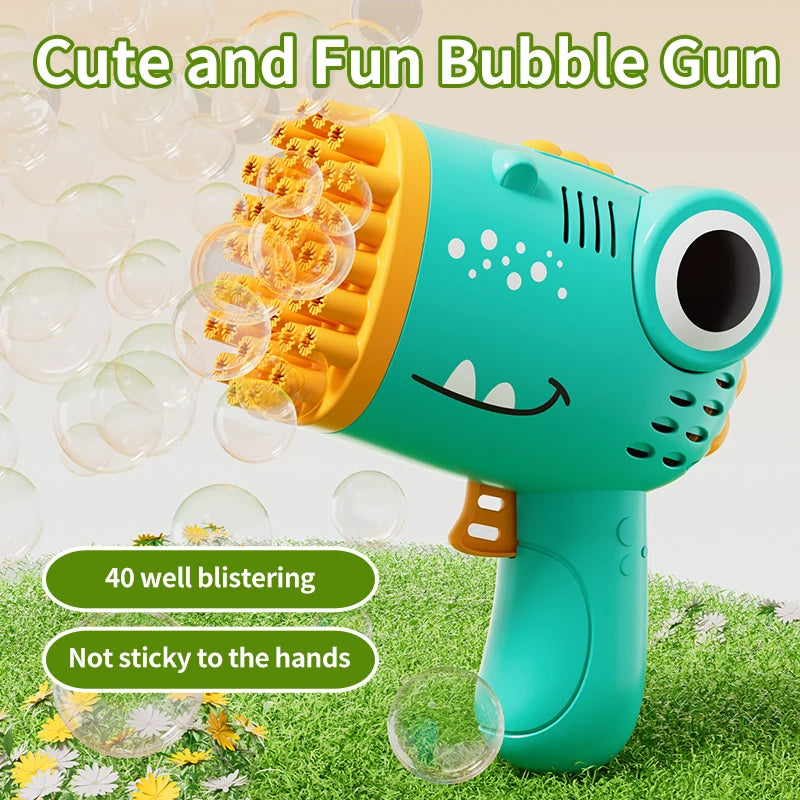 Dinosaur Bubble Machine 40 Hole Outdoor Wedding Toy