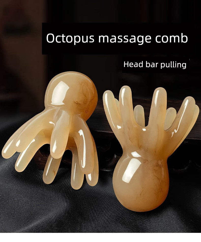 Octopus Head Meridian Wide Teeth Massage Comb Tool