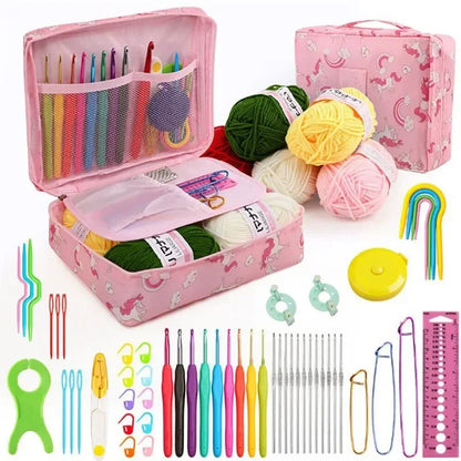 58-Piece Crochet Hook Set DIY Beginner Knitting Tools