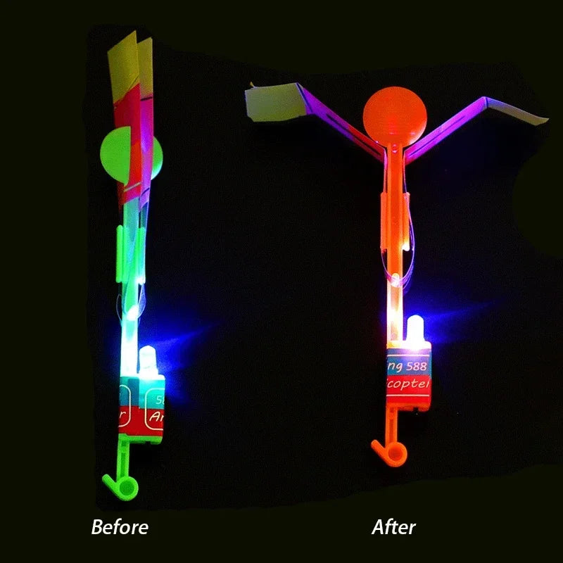 LED Arrow Rocket Helicopter Flying Party Light Toy