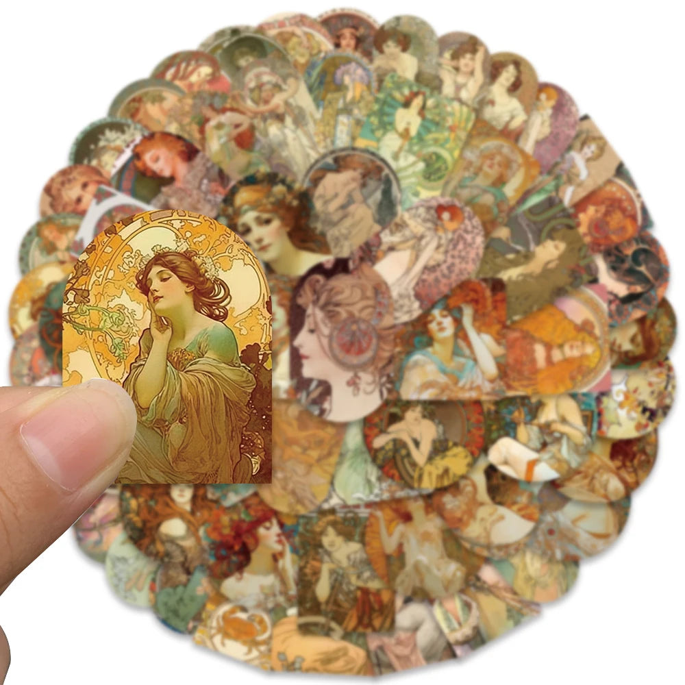 Vintage Medieval Painting Stickers (60/114 pcs)