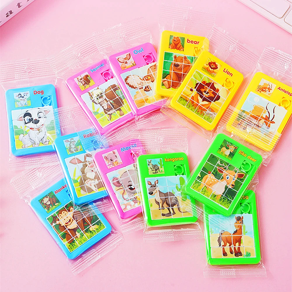 12/30PCS Cartoon Jigsaw Animal Puzzle Party Favors