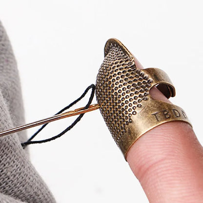 Copper Thimble Retro Finger Protector Sewing Tool