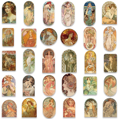 Vintage Medieval Painting Stickers (60/114 pcs)