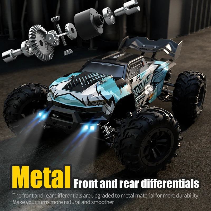 1:16 70KM/H 4WD RC Car LED Remote Control High Speed Monster Truck