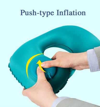 Inflatable Neck Air Pillow Press Folding Travel Pillow