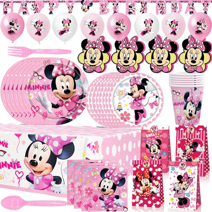 Disney Minnie Mouse Birthday Party Decor Cups Plates