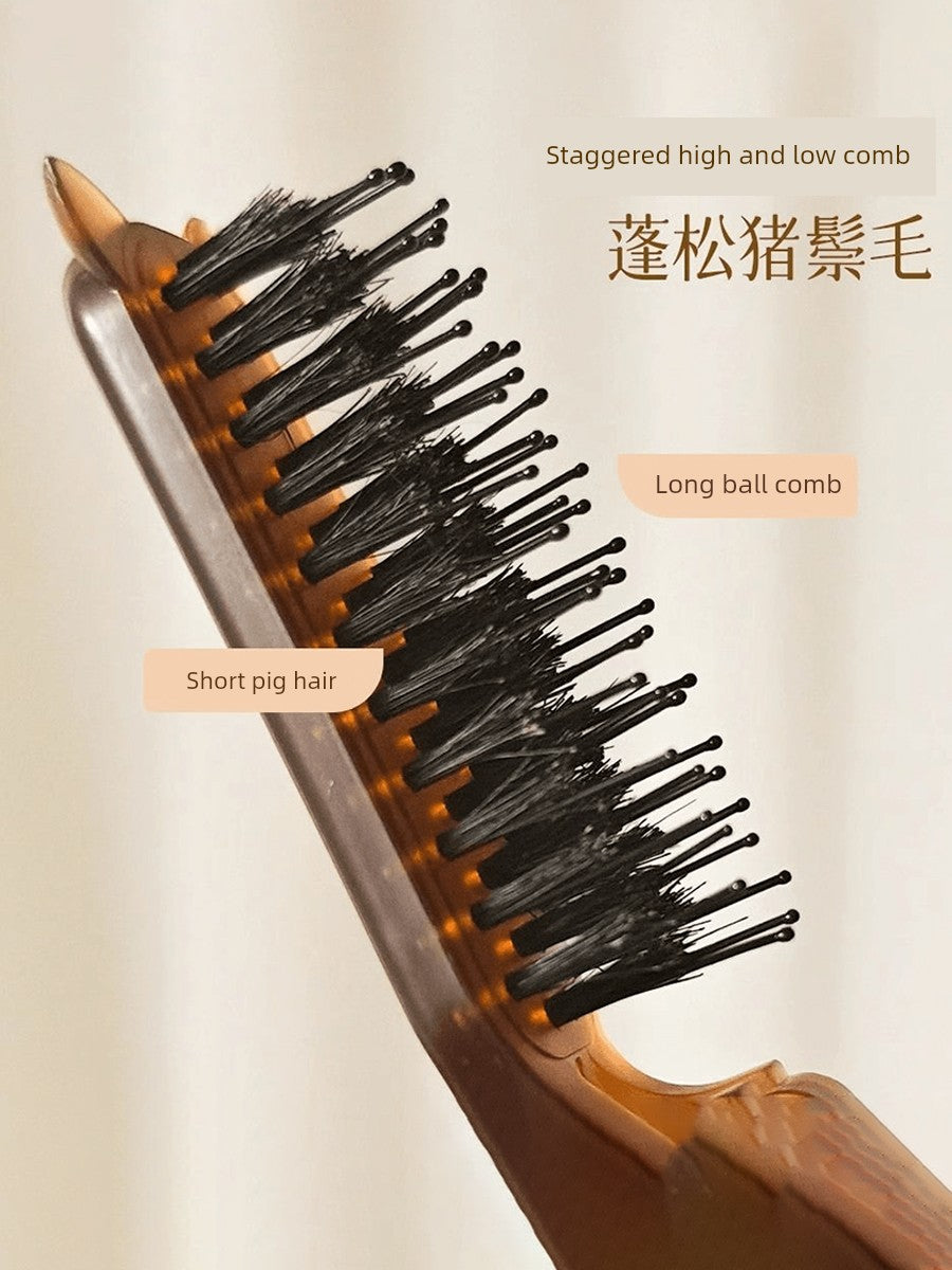 Portable Foldable Bristle Comb Long Handle Hair Styling