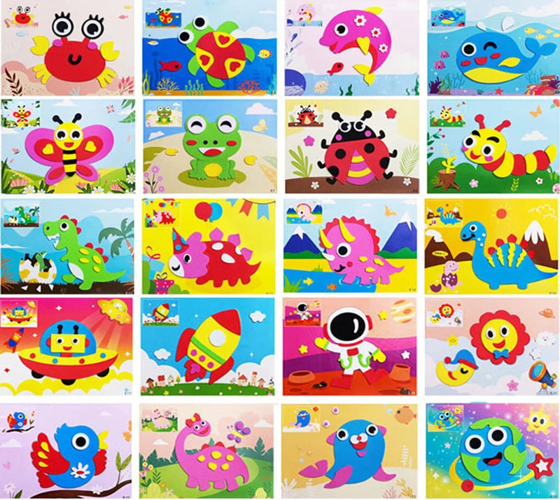 Kids 3D EVA Foam Stickers Animal Puzzle Educational Toy