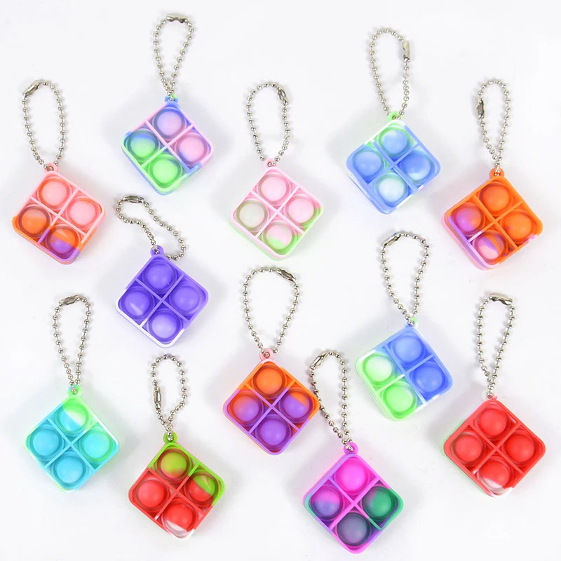 10/20pcs Mini Pop Keychain Sensory Fidget Party Favor