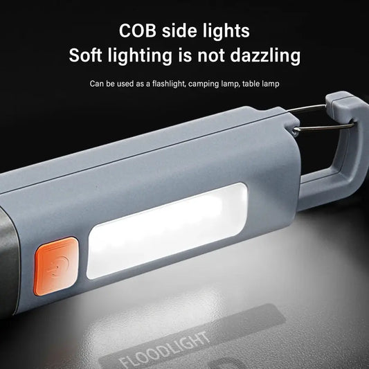 Strong Lighting ABS Flashlamp USB Charging Camping Light