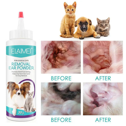 Pet Ear Powder Hair Removal Ear Cleaner Deodorizer