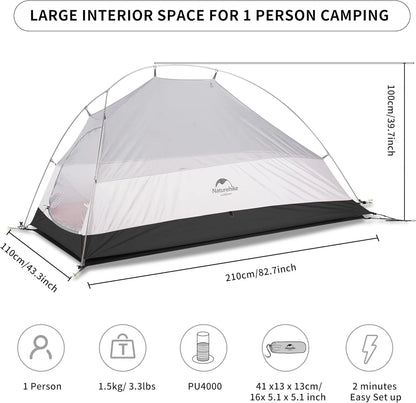 Naturehike Cloud Up Waterproof Ultralight Backpacking Tent