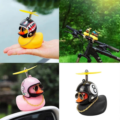 Car Cute Duck with Helmet Ornament Cycling Decor