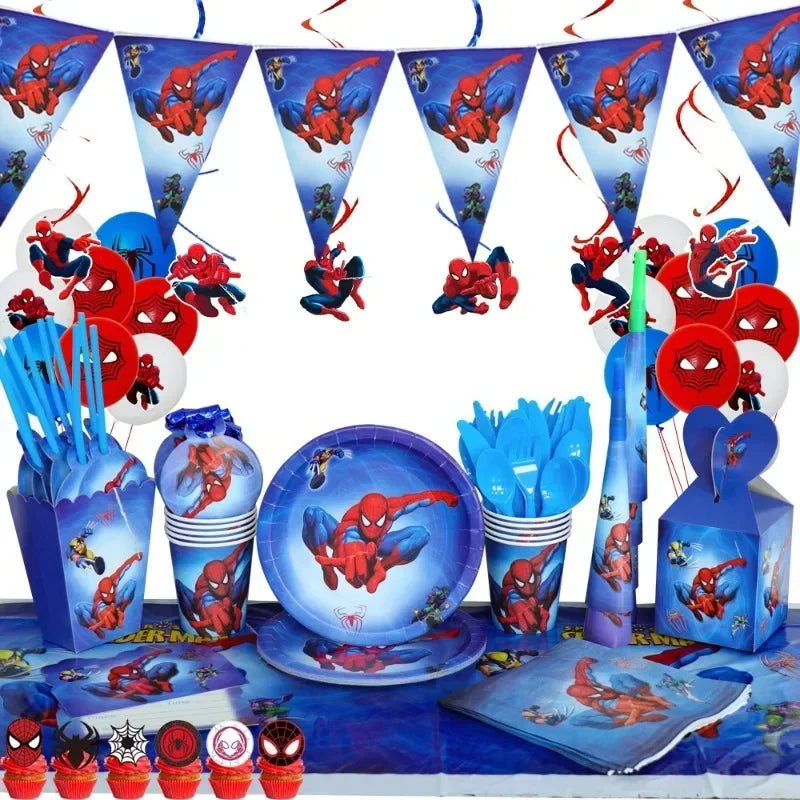 Spider-Man Party Cups Popcorn Boxes Candy Tableware