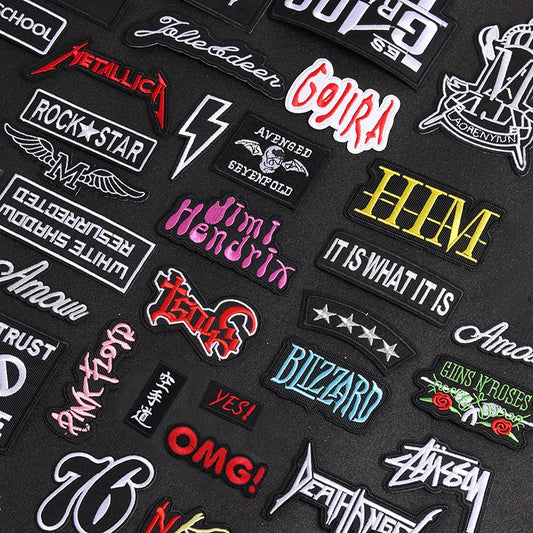 Band Iron-On Patches Embroidery Rock Music DIY Badge