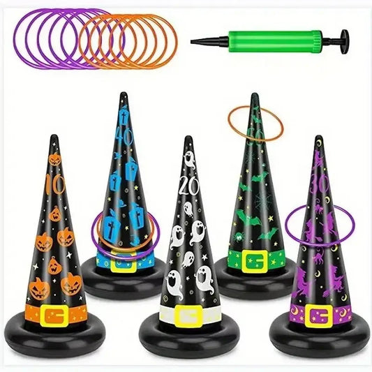 Halloween Inflatable Witch Hat Ring Toss Indoor Outdoor