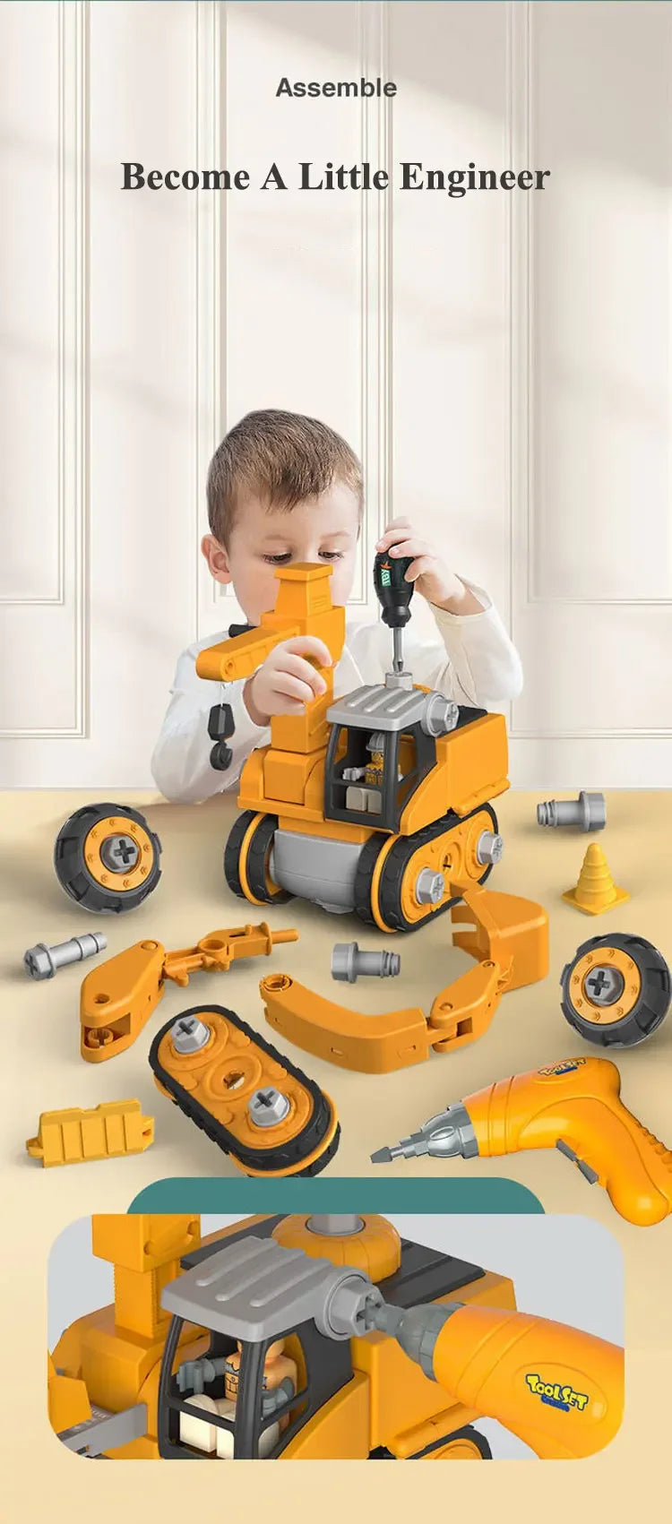 Kids Electric Drill Tool Sets Educational Assembly