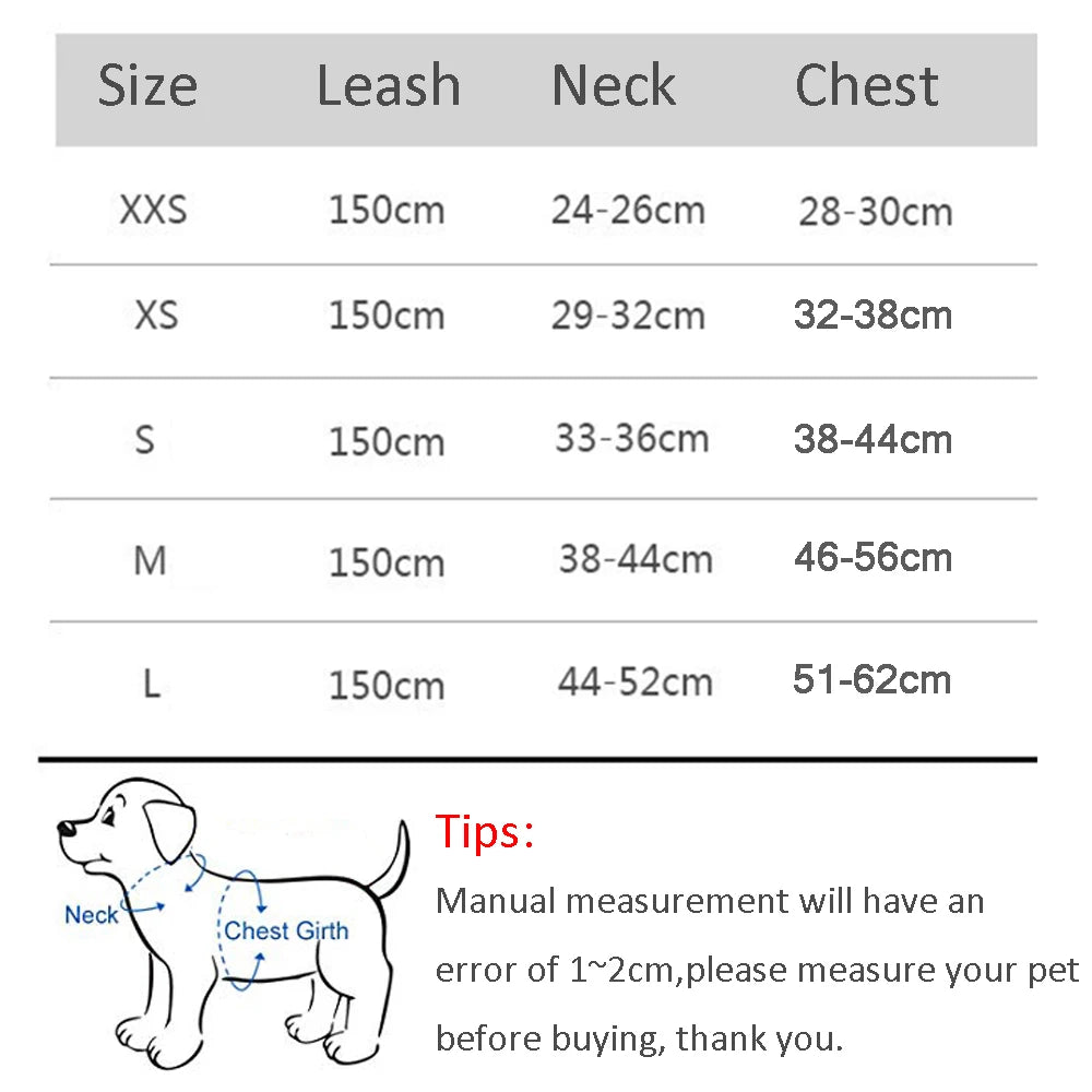 Dog Harness Leash Set Adjustable Vest for Small Dogs