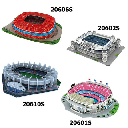 Miniature Football Field 3D DIY Puzzle Famous Stadium Model Toy