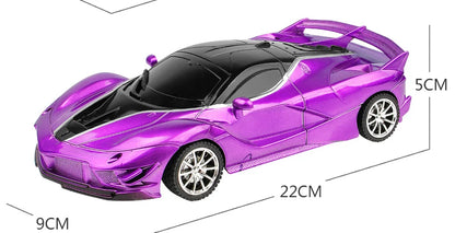 1/18 RC Sports Car 2.4G LED Light High Speed Drift Remote Car Toy