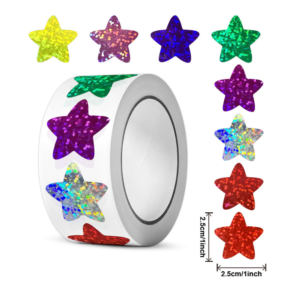 Colorful Star Stickers Holographic DIY School Rewards