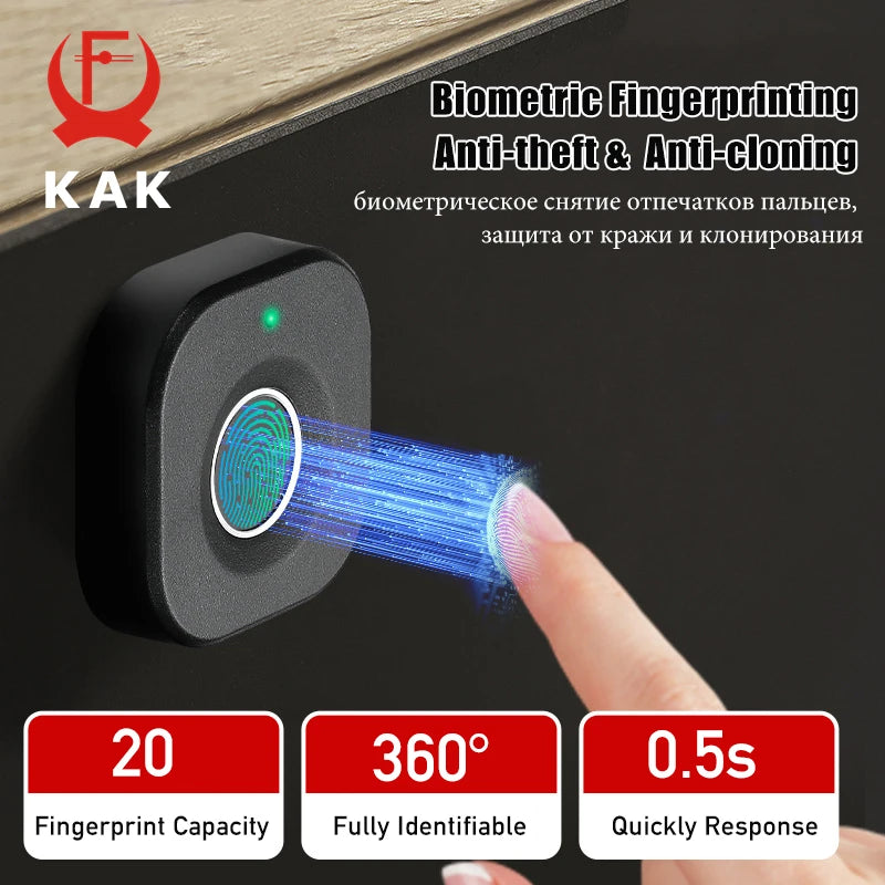 KAK Biometric Fingerprint Cabinet Lock Anti-Theft