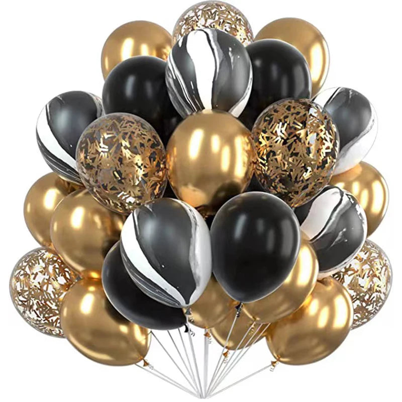 30pcs Confetti Metallic Chrome Balloons Wedding Decor