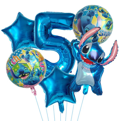 6pcs Lilo & Stitch Party Balloons Birthday Decorations