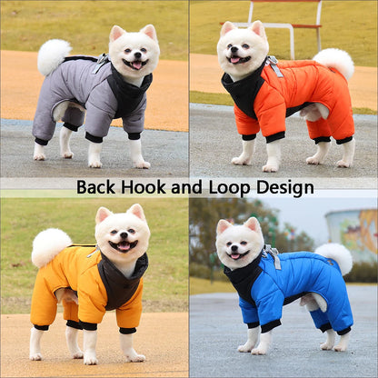 Thick Waterproof Winter Dog Jacket Small Medium Warm