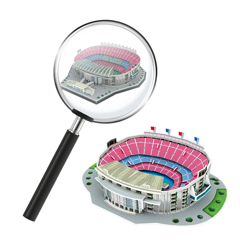 Miniature Football Field 3D DIY Puzzle Famous Stadium Model Toy