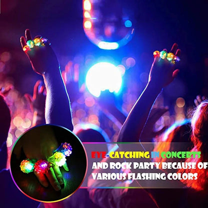 10-50 Pcs LED Glow Rings Wedding Party Favor Toys