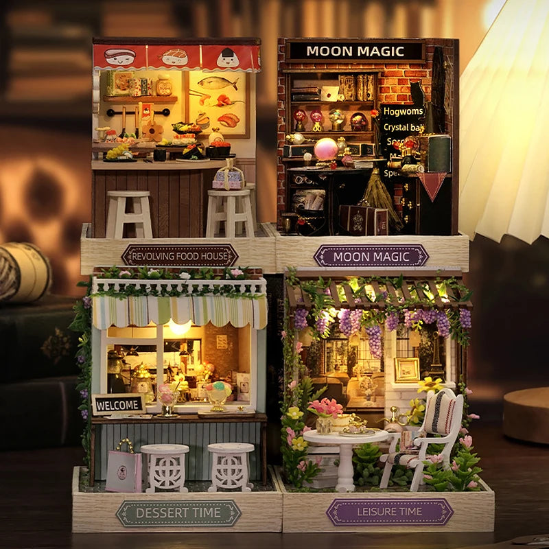 Magic Wooden Doll House DIY Room 3D Puzzle Kit