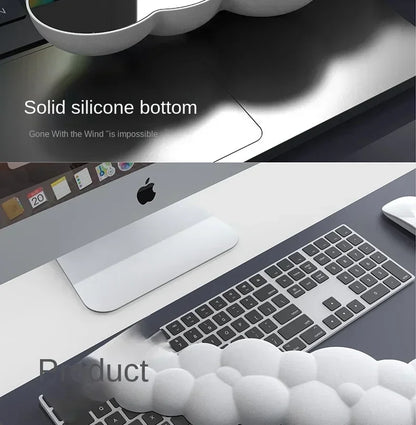 Mouse Pad with Wrist Rest Keyboard Cloud Anti-Slip