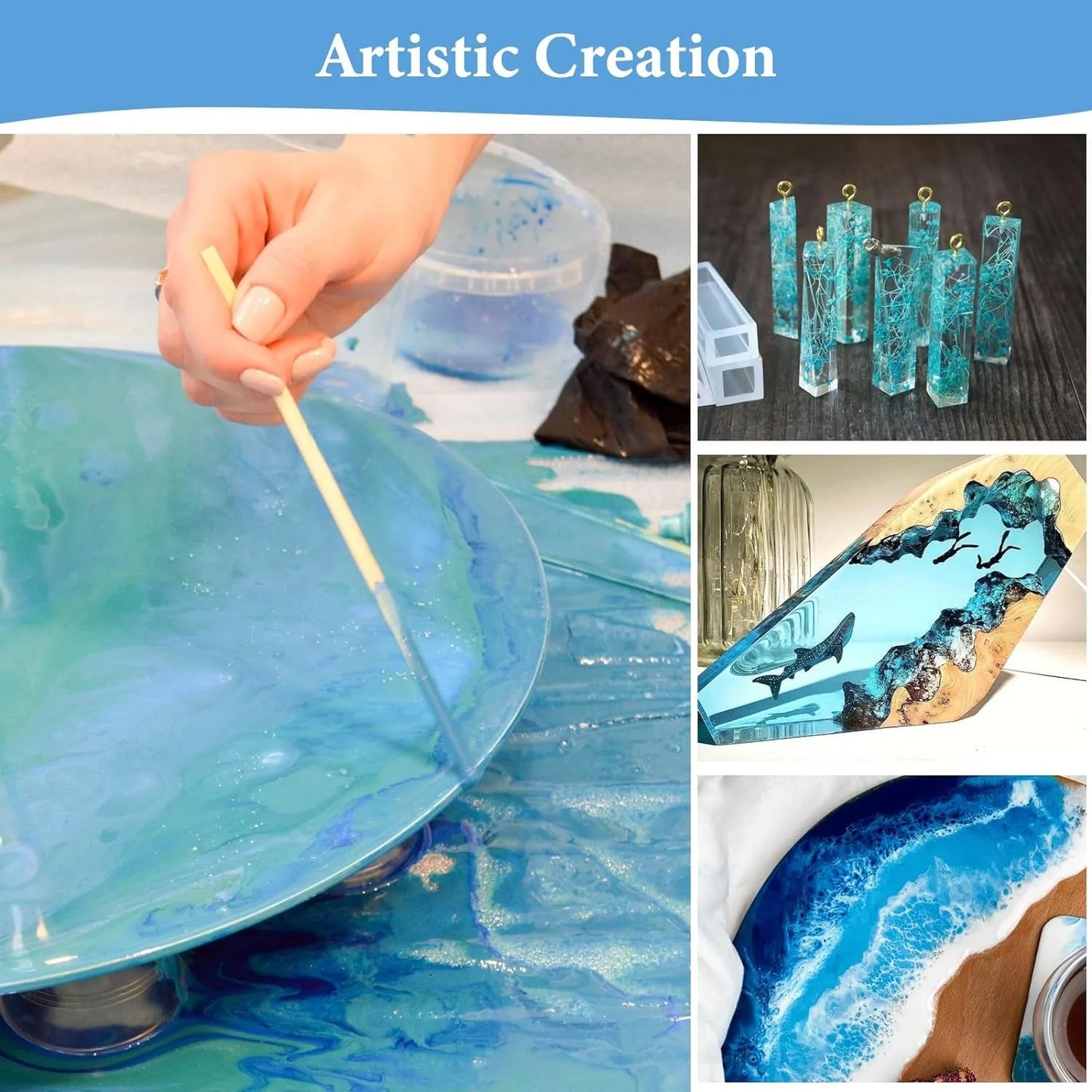 Crystal Clear Epoxy Resin Kit Bubble-Free Casting