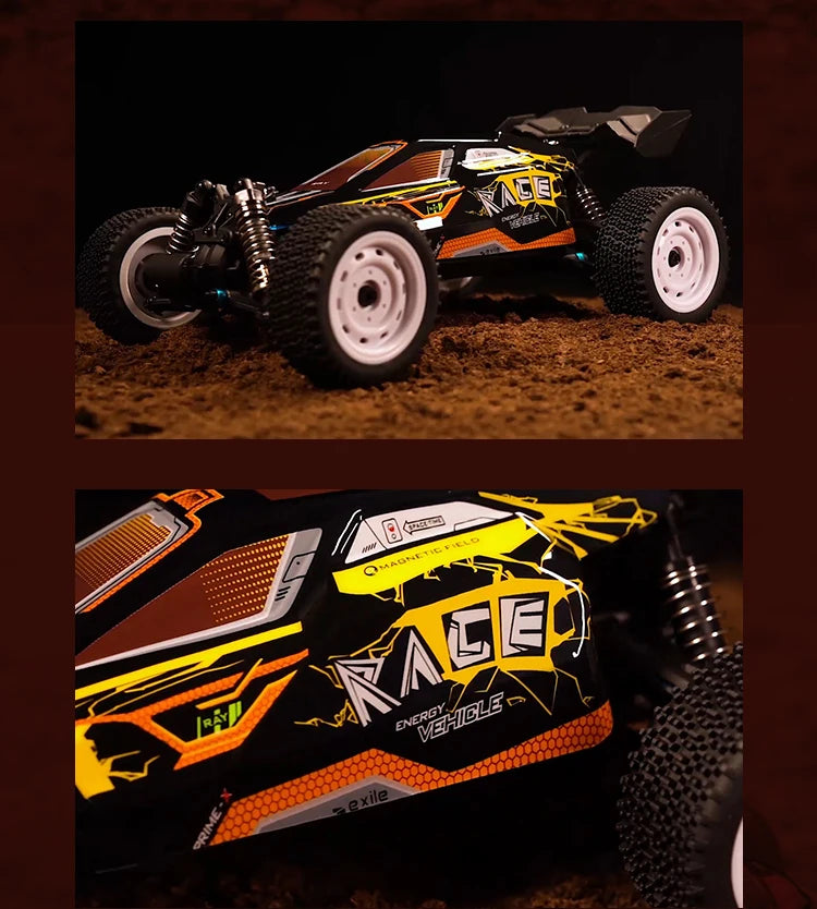 1:16 70KM/H 4WD RC Car LED Remote Control High Speed Monster Truck