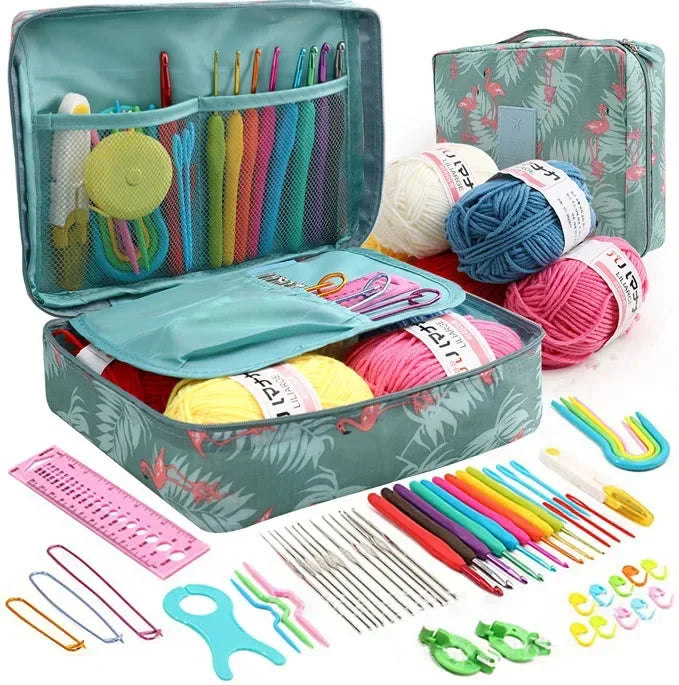 58-Piece Crochet Hook Set DIY Beginner Knitting Tools