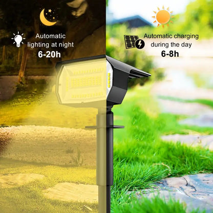 72/68 LED Solar Landscape Lights Outdoor Waterproof Spotlight